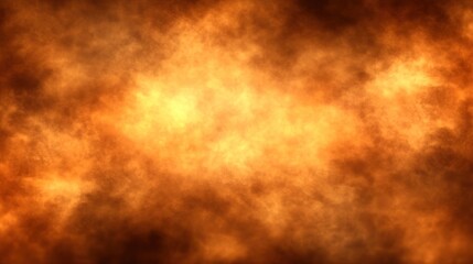 Abstract fiery orange and brown smoky texture background.