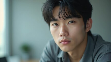 Obraz premium Portrait of a Young Asian Man