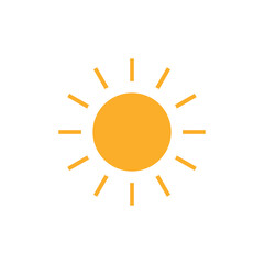 Brightness control line icon in warm yellow gradient. Trendy flat isolated symbol, sign used for: illustration, outline, logo, mobile app, etc