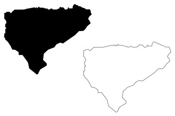 Obraz premium Al Mahwit Governorate (Governorates of Yemen, Republic of Yemen) map vector illustration, scribble sketch Al Mahwit map