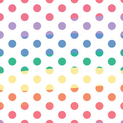 Colorful png cute polka dot pattern for kids