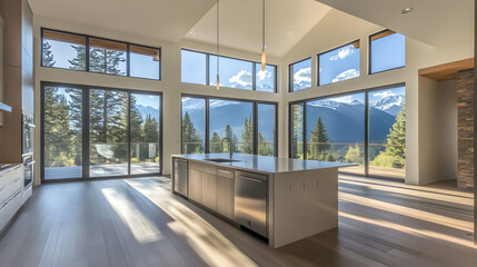 Modern Mountain Home with Panoramic Views: Luxury Interior Design