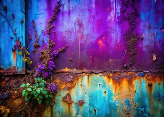 Blurred purple and blue urban exploration photo; abstract cityscape.