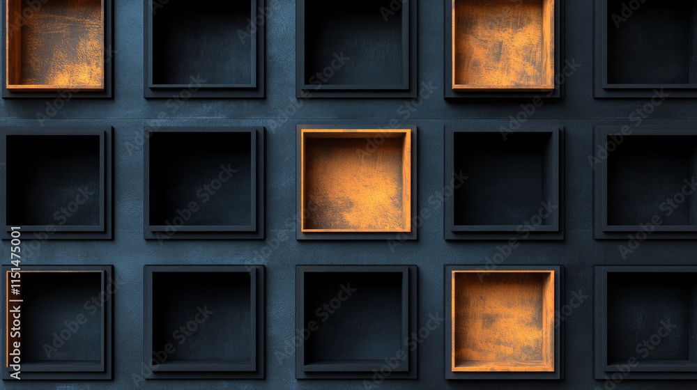 Poster soft shadows. square overlay dividers decoration frame boxes with shadows vector template collection