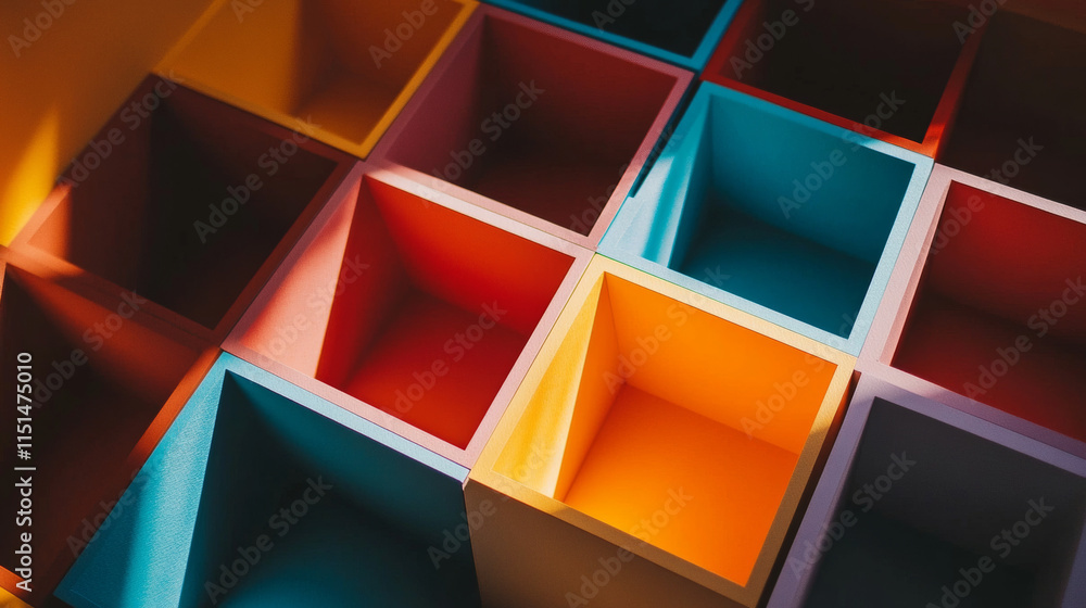 Poster soft shadows. square overlay dividers decoration frame boxes with shadows vector template collection