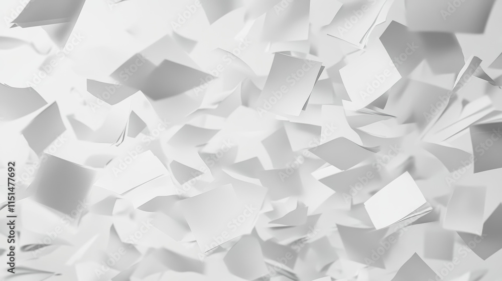 Poster flying papers. blank empty sheets book or office sheets stack of papers decent vector collection tem