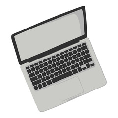 Laptop png collage element, digital device illustration on transparent background