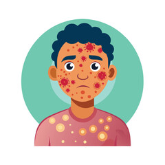 Skin conditions vector illustration