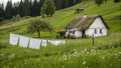 Fototapeta premium house in the mountains