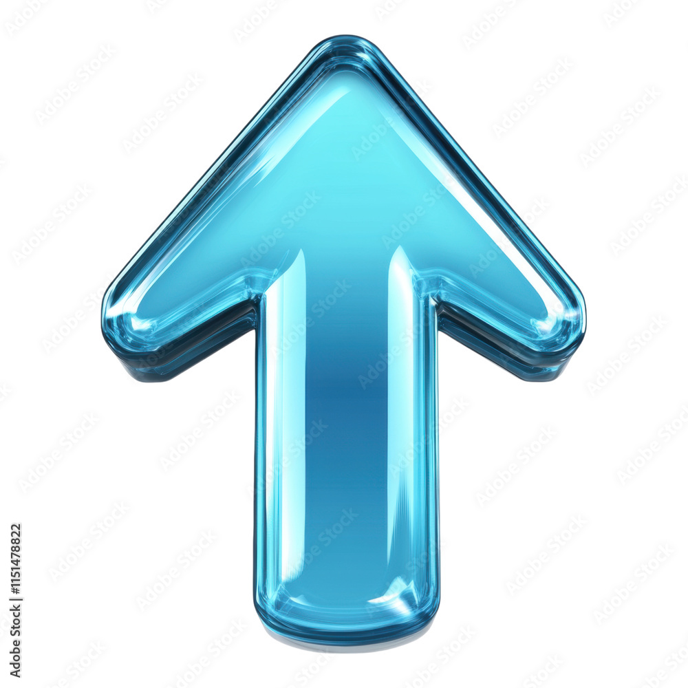 Poster upload arrow icon, sleek design, transparent background, ideal for digital interfaces, enhancing use