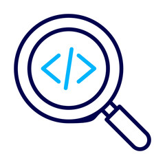 Atom Search Outline Color icon
