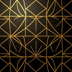 Geometric Elegance: Black and Gold Abstract Pattern with a touch of glamour.  