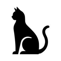 cat vector design, cat silhouette illustration  