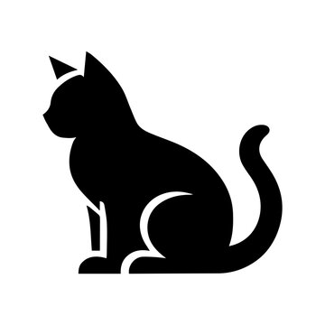 recommend clip art: cat vector design, cat silhouette illustration  