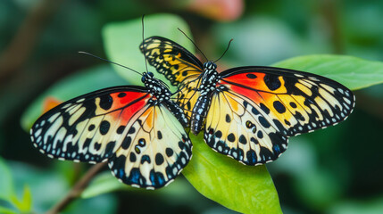 Colored butterflies. Flying beautiful insects wedding butterfly with decorated wings vector