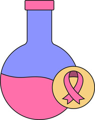 Purple World cancer day icon. Vector awareness ribbon isolated on transparent background. International Day of cancer, World Cancer Day. Vector