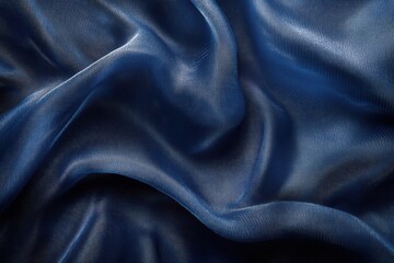 Fototapeta premium Close-up of luxurious woven blue fabric texture for modern textile designs