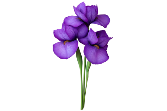 Iris purple concept. A vibrant bouquet of purple flowers showcasing nature's beauty and elegance.