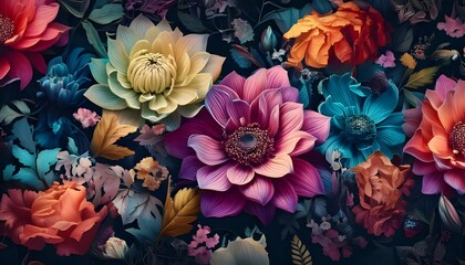 A colorful bouquet of vibrant flowers showcasing nature's beauty in a bright and cheerful arrangement