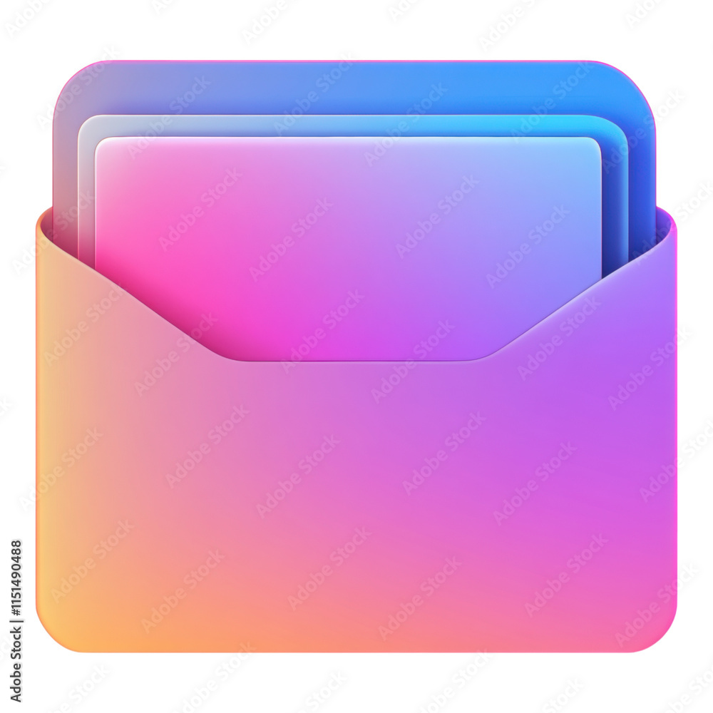 Poster folder icon representing digital file organization, png format, transparent background, ideal for ap