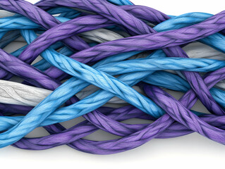 Abstract 3D Twisted Threads Illustration