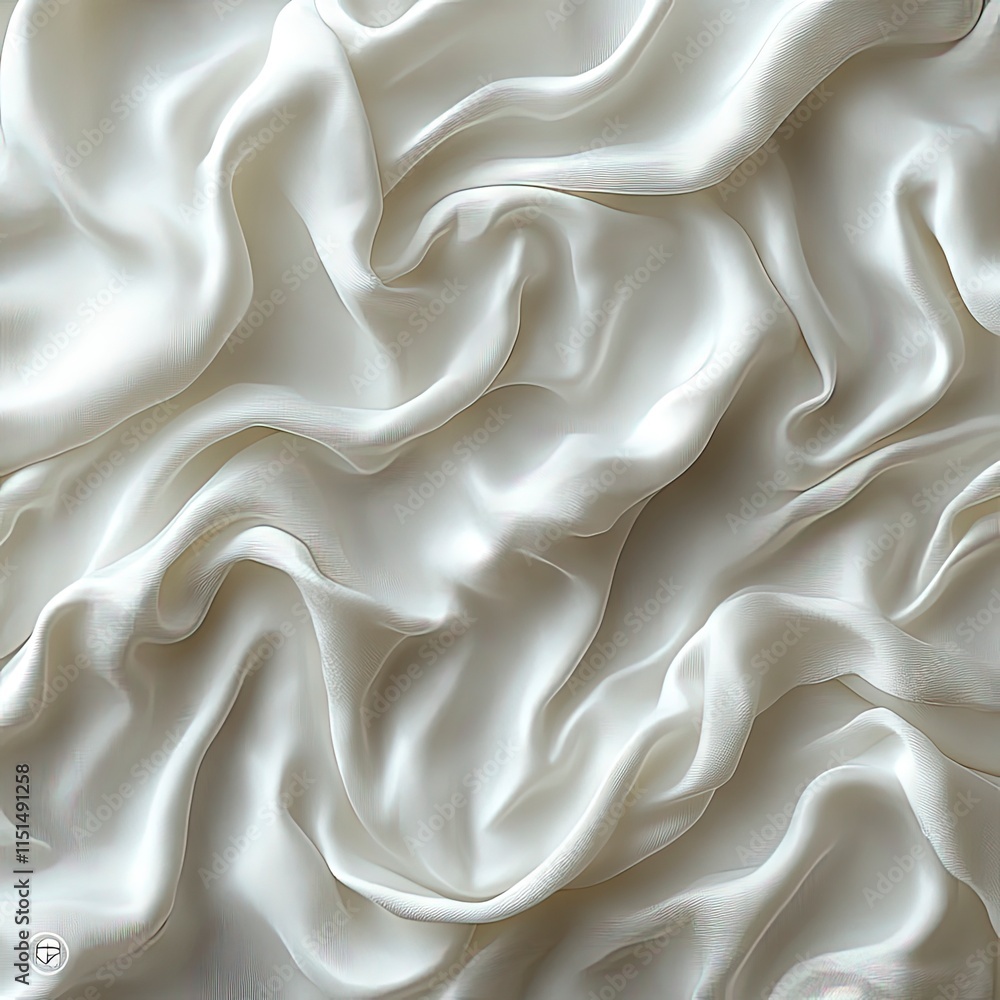 Poster smooth elegant white silk or satin texture luxurious background design soft folds of fabric drape ab