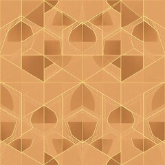 Geometric Abstract Pattern in Warm Tones: A mesmerizing tapestry of intersecting lines and geometric shapes, rendered in a warm palette of brown and gold hues.