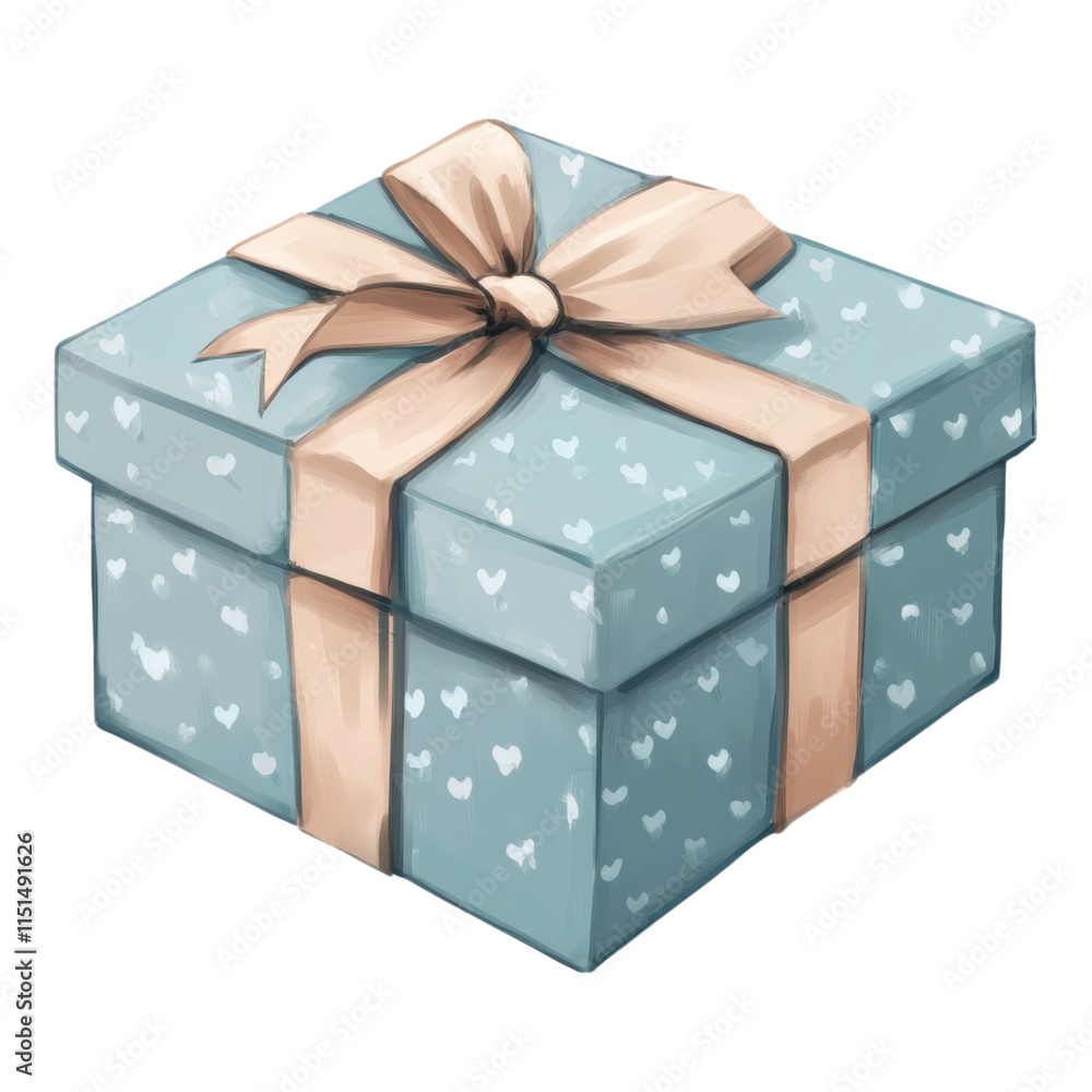 Aufkleber gift box icon featuring a decorative bow, designed with a transparent background for versatile use i