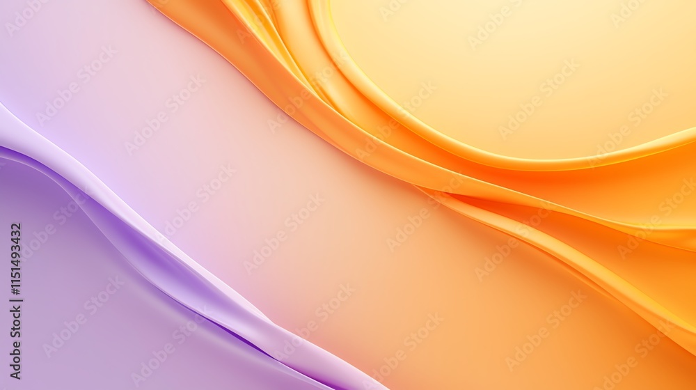 Aufkleber a vibrant gradient background transitioning from fiery orange to deep purple, creating a warm and en