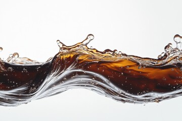 dark liquid splashing with bubbles