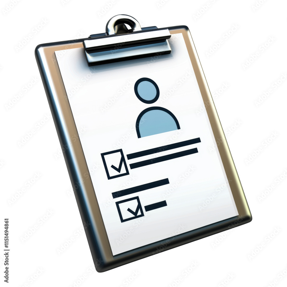 Poster job application checklist icon, features a checklist design, ideal for representing job application 