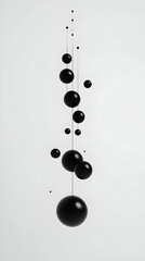 Abstract Black Sphere Drop Illustration