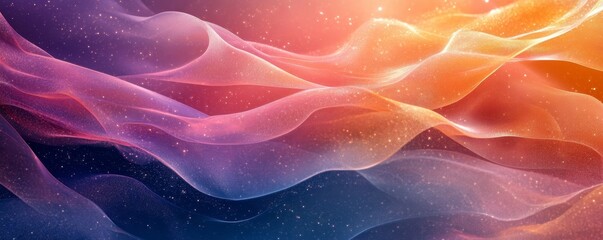 Fototapeta premium Abstract starry visuals merging cosmic and ethereal patterns. Generative AI