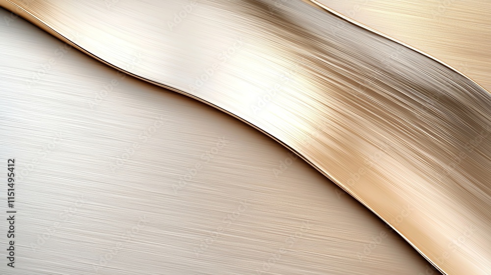 Poster an abstract texture resembling brushed metal with a soft golden sheen and a subtle gradient effect