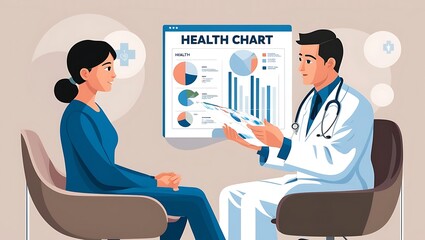 . Illustration of a Doctor Giving a Consultation