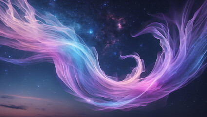 Obraz premium Abstract Light Smoke Wave Design Art Fractal Wallpaper Backgrounds in Blue and Purple Energy Patterns