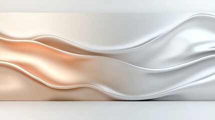 Obraz premium A metallic shine gradient transitioning from rose gold to polished silver, ideal for modern designs