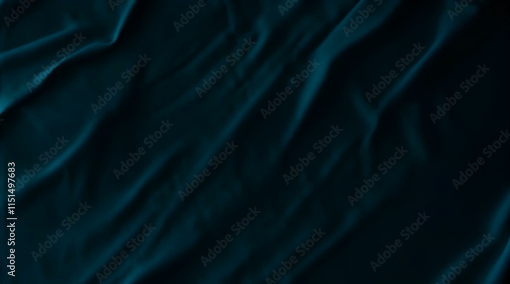 Poster An abstract background with flowing, curved lines of light green and teal against a darker teal or blue backdrop, creating a sense of movement and depth.