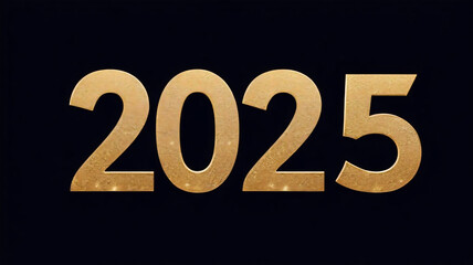 Dark style, Happy New Year 2025 Typography