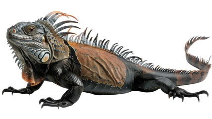Fototapeta premium Stunning iguana showcasing vibrant colors and unique features