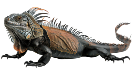 Stunning iguana showcasing vibrant colors and unique features