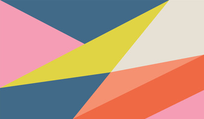 Simple with vintage colors shapes geometric vector background design