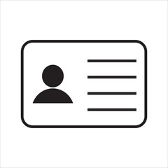id card icon. vector illustration