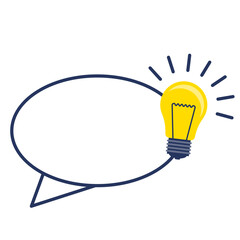 Light Bulb Idea in Speech Bubble
