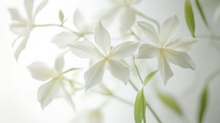 Obraz premium close up of delicate white jasmine flowers