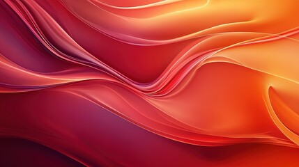 A background of smooth curves in shades of red and orange, creating a dynamic flow.