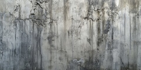 The surface features a blurry, damp, weathered grey concrete wall, creating a grungy abstract backdrop with a textured appearance.