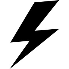 Lightning silhouette on white background