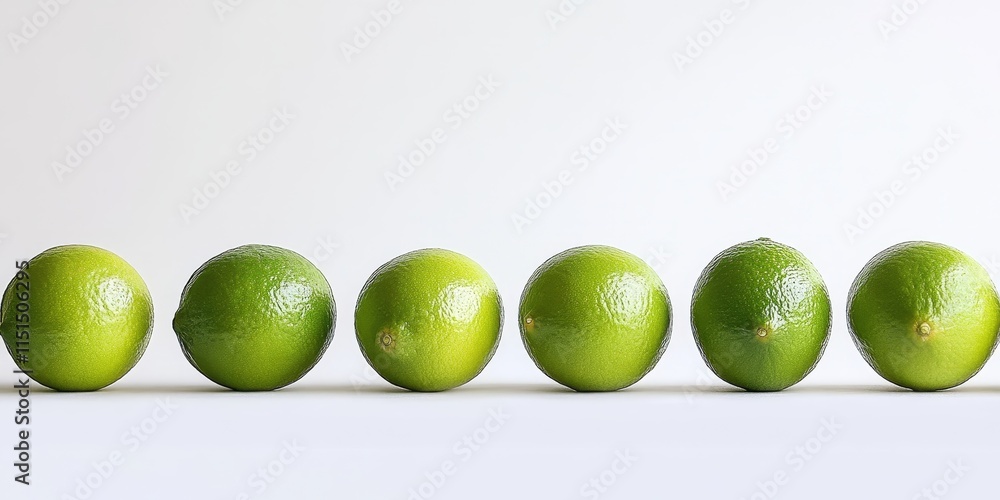 Aufkleber limes displayed in isolation on a white background create a vibrant visual. the fresh limes stand ou