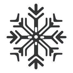 Fototapeta premium Intricate Snowflake Icon, detailed design, transparent background, perfect for winter themes, digital graphics, and festive decorations